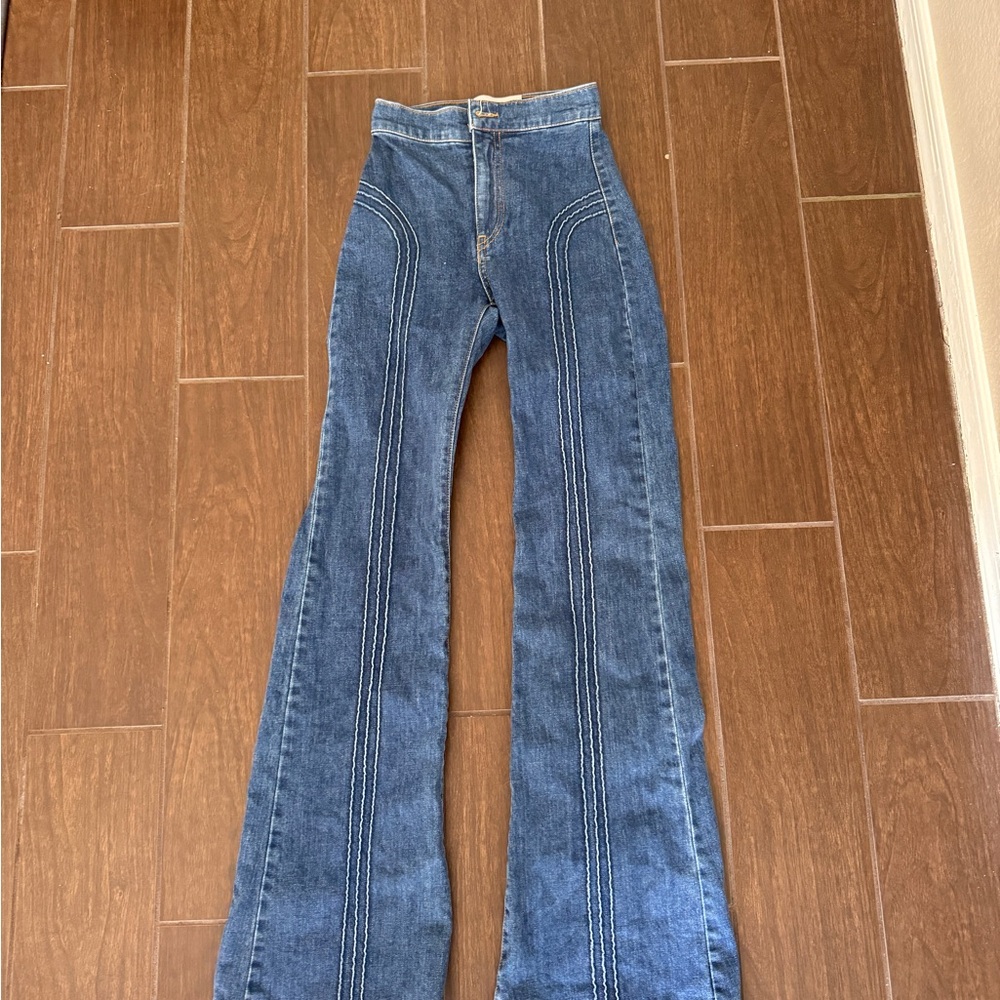 Revice Denim High-Waisted Rollergirl Flares NWT
